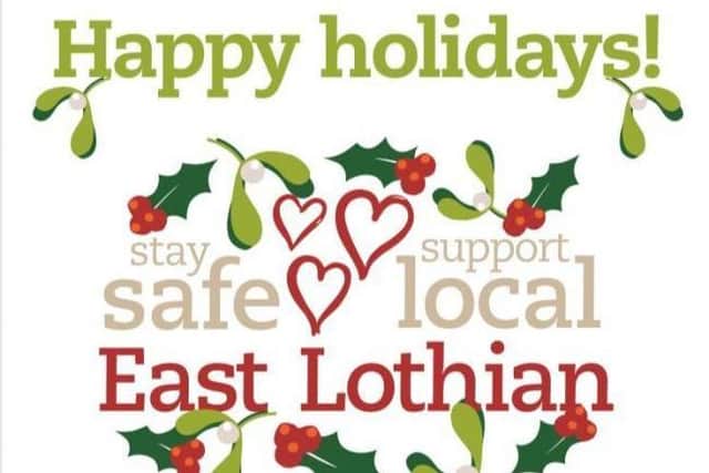 East Lothian Council's Happy Holiays poster