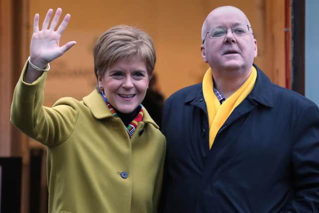 SNP leader Nicola Sturgeon will step down once a successor is elected next week. Husband Peter Murrell resigned as the SNP's chief executive with immediate effect at the weekend (Picture: Andrew Milligan/PA Wire)