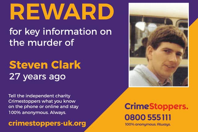 Reward poster for information on the suspected murder