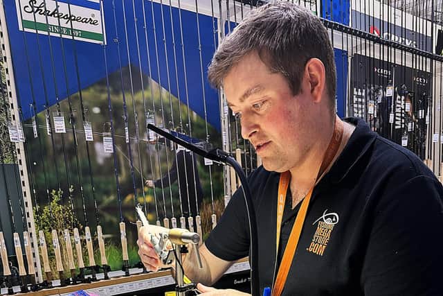 A fly tying session at Edinburgh Angling Centre. Picture: Edinburgh Angling Centre