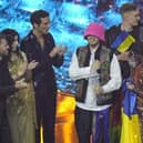 Kalush Orchestra from Ukraine won the 2022 Eurovision Song Contest at Turin in Italy. Picture: AP Photo/Luca Bruno.