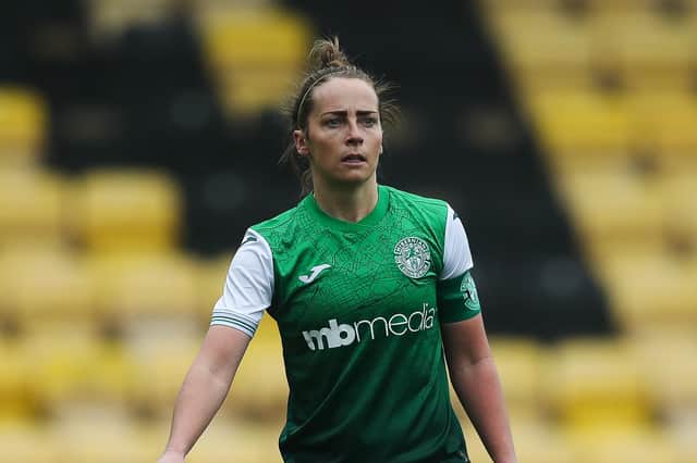 Joelle Murray in action for Hibs Women at the Tony Macaroni Arena