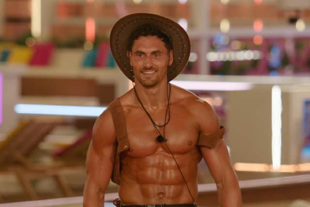 Edinburgh's own Jay bares all in a cowboy outfit. Photo: ITV / Love Island.
