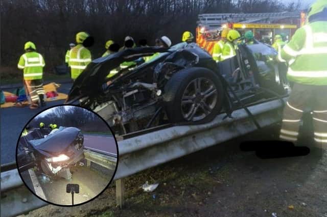 A92 crash: Seven drivers 'disappointingly' caught filming crash scene as two people taken to hospital