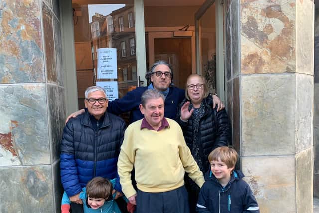 From back left to right: Mimmo, Gino and Carmela Stornaiuolo, and in front is Jimmy Morrison and Gino's sons Luca and Gabriel picture: Gino Stornaiuolo