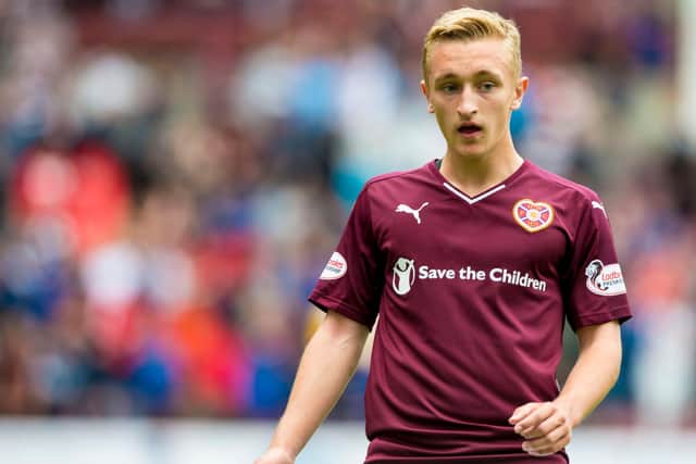 Sean McKirdy in action for Hearts against Partick Thistle at Tynecastle on August 22, 2015.