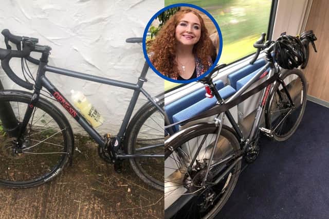 Hannah's bike was stolen before a 12.5 hour shift on Monday