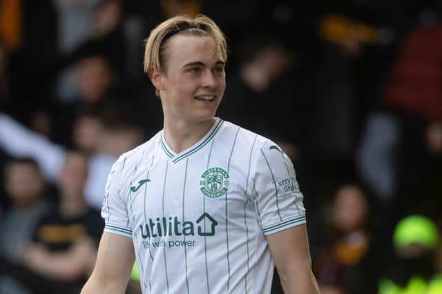 Elias Melkersen could be asked to lead the line for Hibs again against Aberdeen