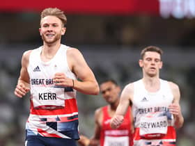 Josh Kerr of Team Great Britain competes in the men's 1500m semi-final on day thirteen of the Tokyo 2020 Olympic Games at Olympic Stadium on August 05, 2021 in Tokyo, Japan. (Photo by Christian Petersen/Getty Images)