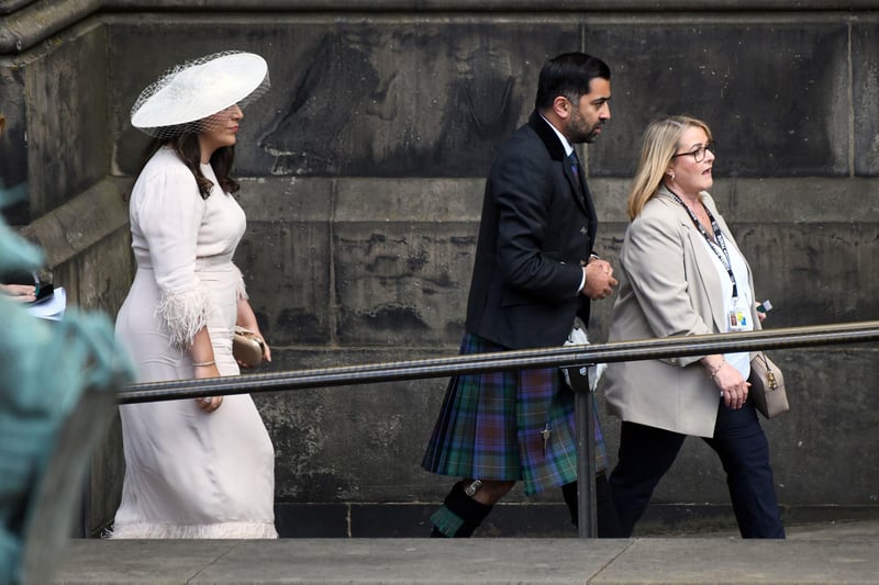 First Minister of Scotland Humza Yousaf donned a kilt for the occasion.