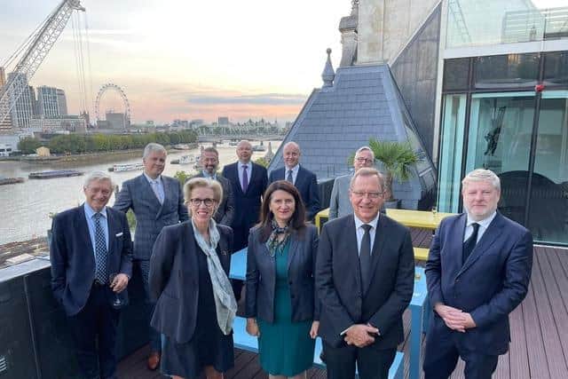 Angus Robertson, right, hosted ambassadors diplomats from Nordic and Baltic countries at Scotland House in London