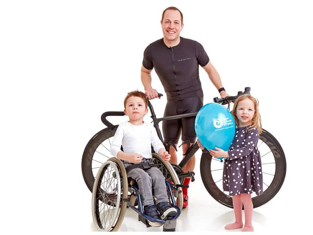 Giles Lomax, whose four-year-old children Finn and Zara suffer from Spinal Muscular Atrophy (SMA)