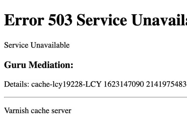 The 'Error 503 Service Unavailable' message appeared across a wide range of sites today as a content delivery network provider was hit with technical issues.