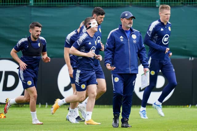 Scotland manager Steve Clarke and his squad prepare to take on Armenia at Hampden on Wednesday in the Nations League. Picture: Jane Barlow/PA Wire
