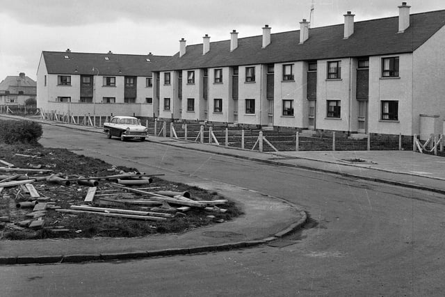 The redevelopment of a prefab housing site at Prestonpans in November 1964.