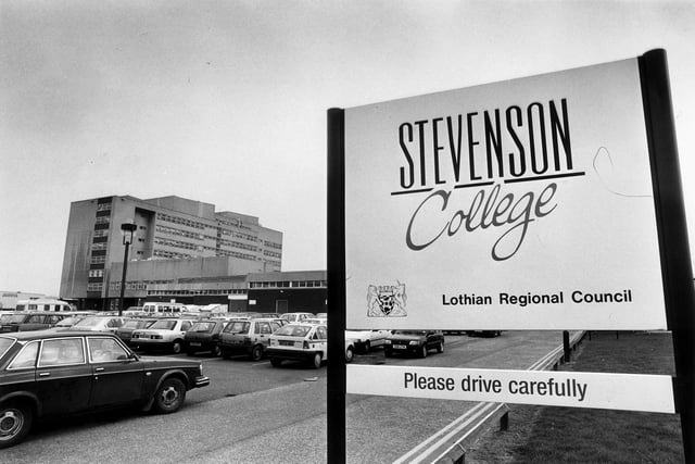 An exterior photo of Stevenson College taken in 1997, showing how much the college has changed since.
