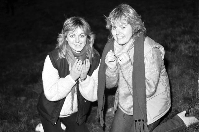 Alison Mitch and Lesley-Ann Mitch was their faces in the dew at the top of Arthur's Seat, May Day 1983.