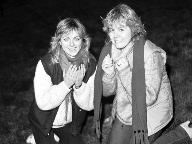 Alison Mitch and Lesley-Ann Mitch was their faces in the dew at the top of Arthur's Seat, May Day 1983.