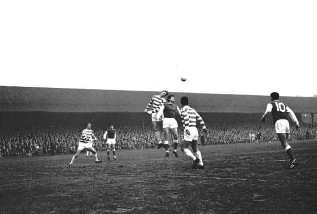 Celtic and Hibs in action at Celtic Park in December 1965. Picture: TSPL