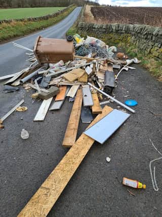 The waste dumped on West Craigie Farm Road on the night of Friday March 12 (Photo: John Sinclair).