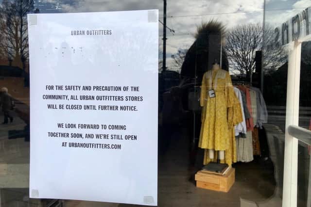 Urban Outfitters on Princes Street announced its closure due to coronavirus