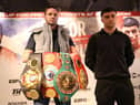 Josh Taylor and Jack Catterall at the press conference in December. Picture: Getty