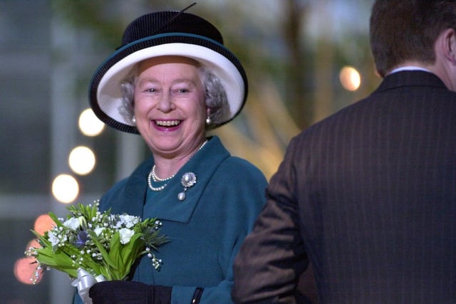Her Majesty opening the offices of the former Scotsman building on Holyrood Road in 1999.