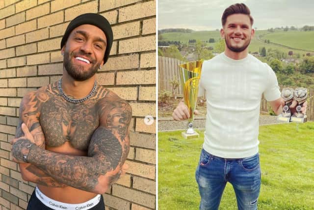 Dale Mehmet (left) and Harry Young are joining Love Island during Casa Amor (pics: @dalehuncho @harryyoung__ on Instagram)