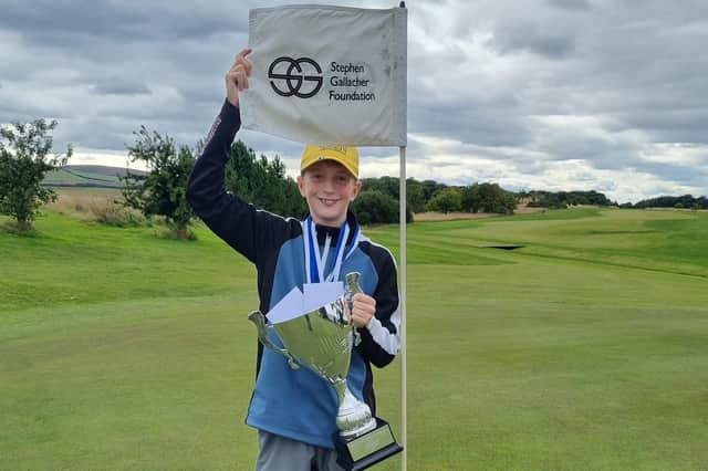 Craigmillar Park's Daniel Hogg with his trophy after topping one of the Stephen Gallacher Foundation Order of Merit tables this season. Picture: SGF