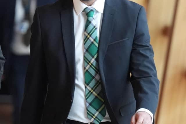 First Minister Humza Yousaf at the Scottish Parliament in Edinburgh