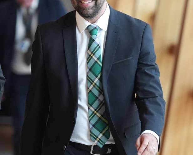 First Minister Humza Yousaf at the Scottish Parliament in Edinburgh