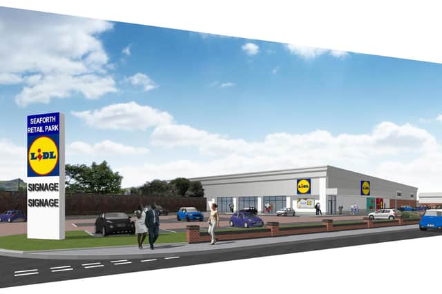 Proposed design for a new Lidl supermarket on Seafield Road