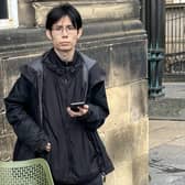 Cheng Xia (24) Outside Edinburgh Sheriff Court.