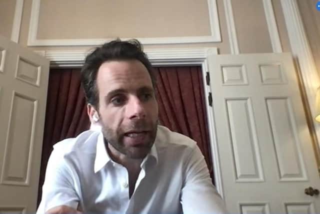 Mark Beaumont talking about the new film on Thursday. Picture: GCN+