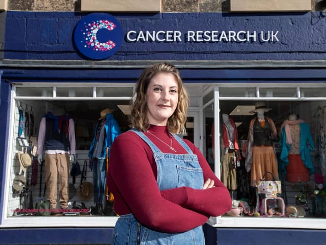Cancer Research UK shop assistant Lisa Bancroft is recovering from a double mastectomy