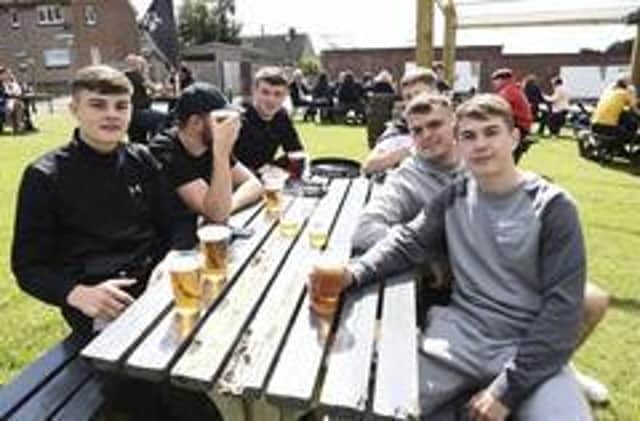 Young regulars revelling in their to the beer garden