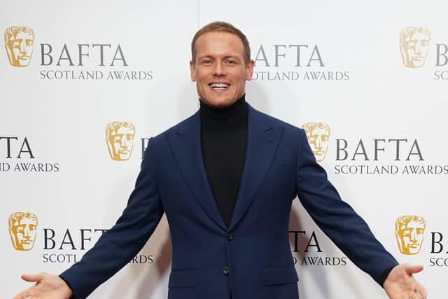 Outlander star Sam Heughan arrives at the BAFTA Scotland Awards in Glasgow. Picture: Jane Barlow/PA Wire