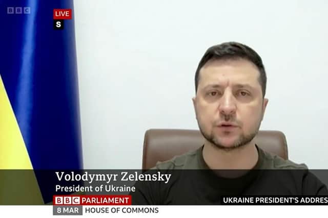 Ukrainian President Volodymyr Zelensky. Picture: BBC Parliament