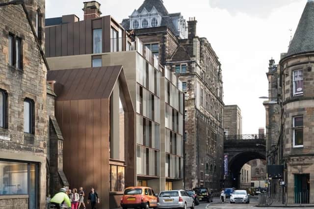 The new Virgin Hotel in Edinburgh's Old Town, which is due to open later this year, is transforming the 19th century India Buildings complex. Image: ICA