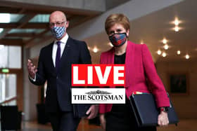 Nicola Sturgeon addresses the Scottish Parliament.