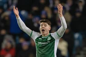 Kevin Nisbet made a scoring return for Hibs at Ibrox and impressed in his first competitive game for ten months. Picture: Craig Williamson / SNS