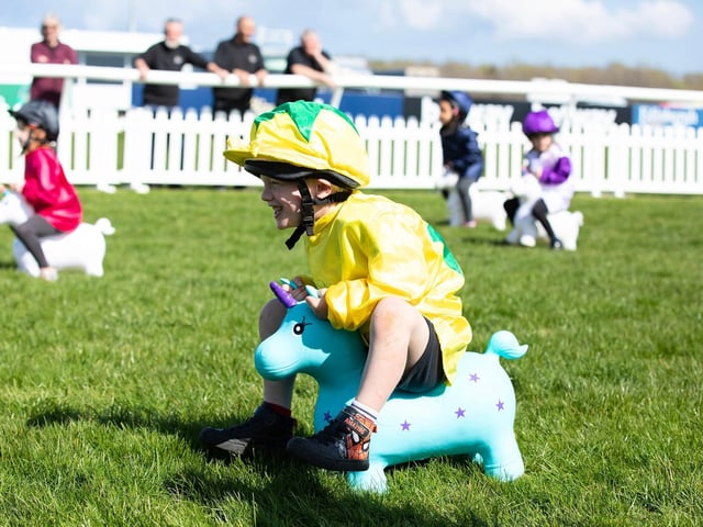 Family fun in the Mini Queen's Cup at Musselburgh Racecourse's Virgin Bet Easter Saturday Raceday