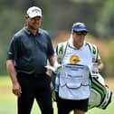 David Drysdale and wife/caddie during the Kenya Savannah Classic earlier this year. Picture: Stuart Franklin/Getty Images.