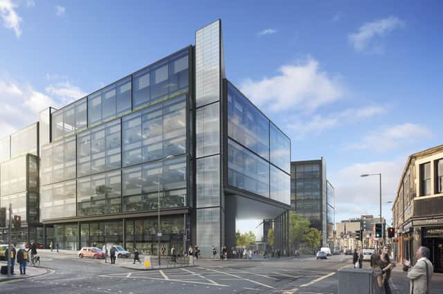 An artist impression of the new offices at the Haymarket Edinburgh development.