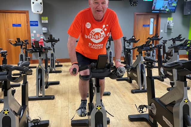 Johnstone attends a spin class at Bannatyne's Health Club three times a week.