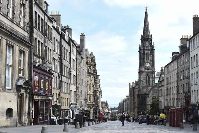 The normally-busy Royal Mile was all but deserted during Edinburgh's peak tourism season this summer.