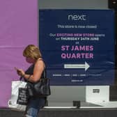 A sign in the former Next store directs customers to the St James Quarter   Picture: Lisa Ferguson