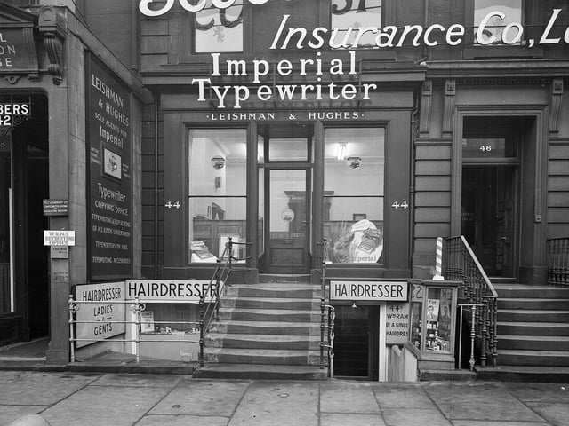 In the early 1960s, Leishman and Hughes commercial stationers, at 44 George Street, sold the latest typewriters.