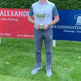 Royal Musselburgh's Craig Johnstone with the Lothians Champion of Champions Trophy after his win in the final at Duddingston.