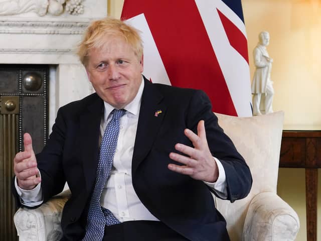 Prime Minister Boris Johnson is seen during his meeting with the Prime Minister of Estonia, Kaja Kallas, in 10 Downing Street, London, ahead of talks. Picture date: Monday June 6, 2022.